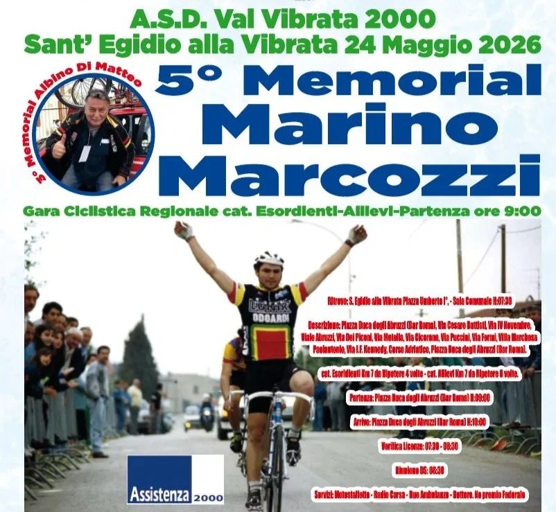 Ciclismo giovanile, domenica il 5° Memorial Marcozzi a Sant'Egidio alla Vibrata