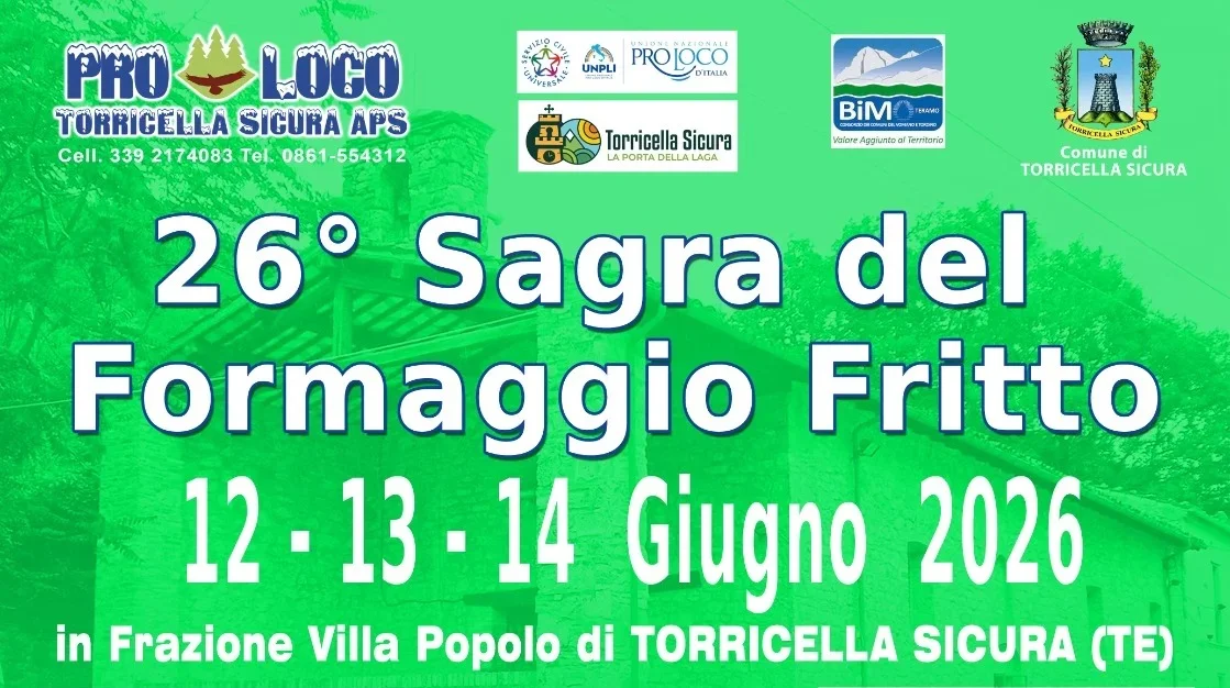 26° Sagra del Formaggio Fritto: dal 12 al 14 giugno a Villa Popolo