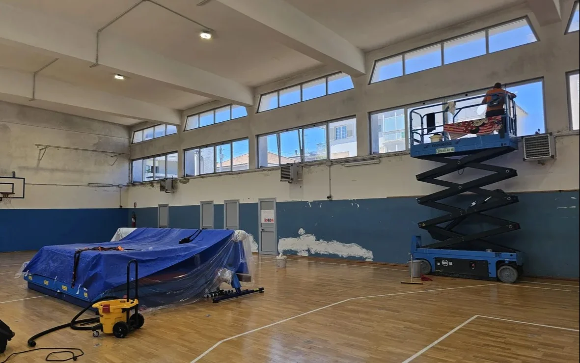 Palestra di via Piemonte a Roseto: proseguono i lavori di sistemazione definitiva