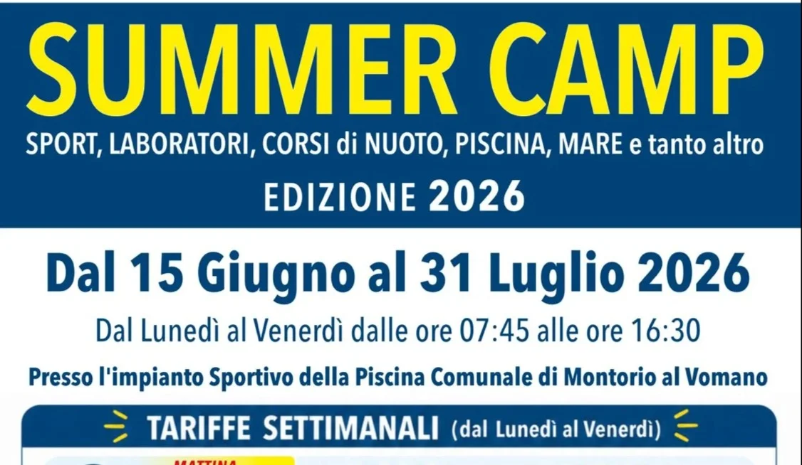 Summer Camp Montorio per bimbi e ragazzi dai 4 ai 13 anni