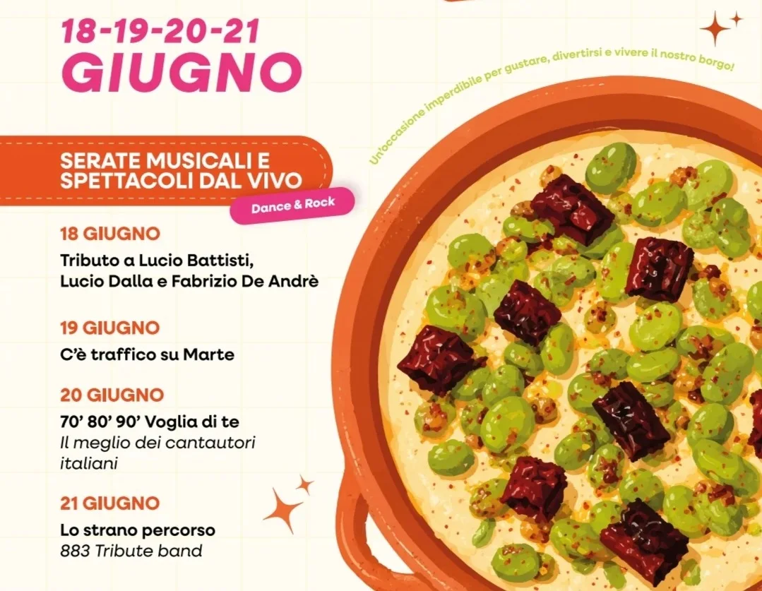 6ª Sagra dei granetti con le fave, dal 18 al 21 giugno a Pagliare di Morro d'Oro