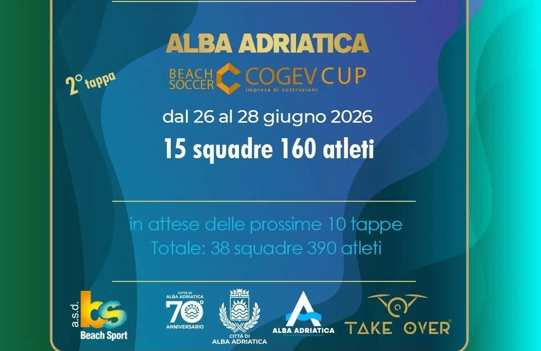 Beach soccer, la Youth Summer League nel weekend ad Alba Adriatica con 160 atleti