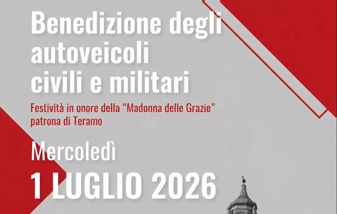 Il primo luglio a Teramo la benedizione degli autoveicoli civili e militari