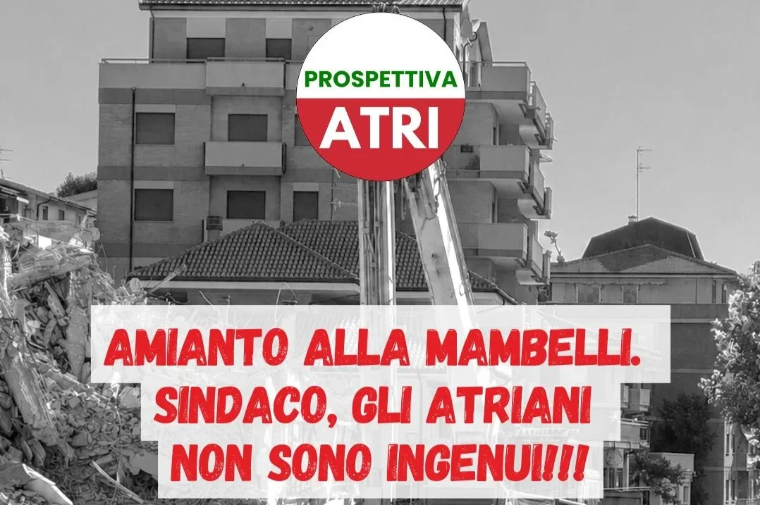 Amianto alla scuola Mambelli, Prospettiva Atri: dal sindaco mezze verità