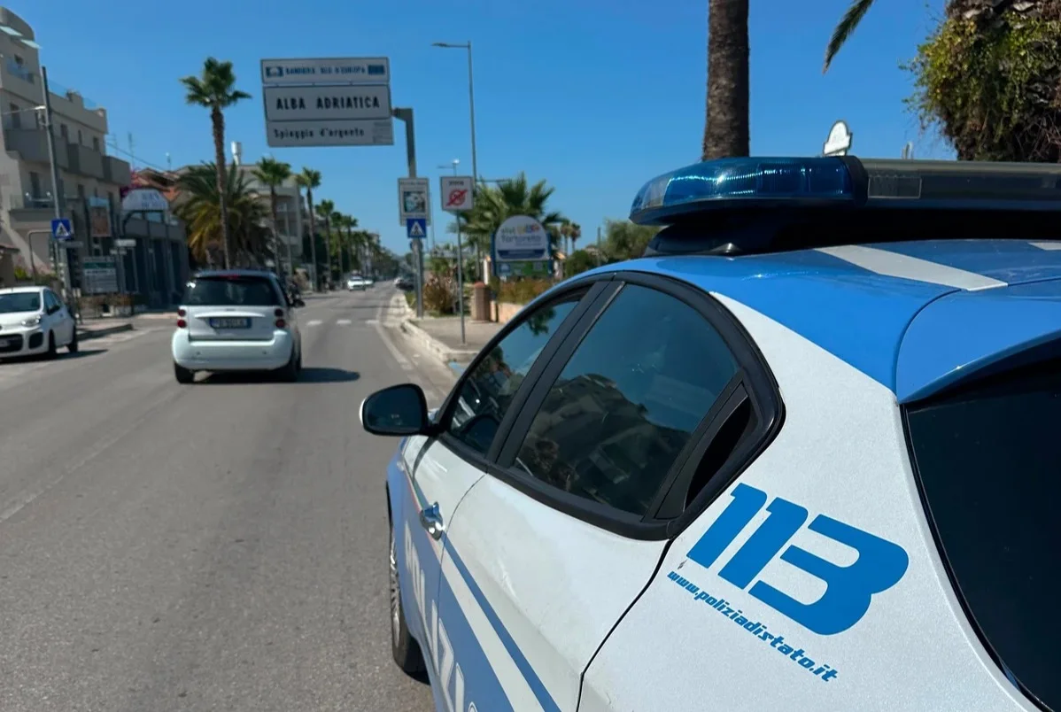 Controlli sulla costa: 5 denunce e un inseguimento in auto sul lungomare di Alba Adriatica