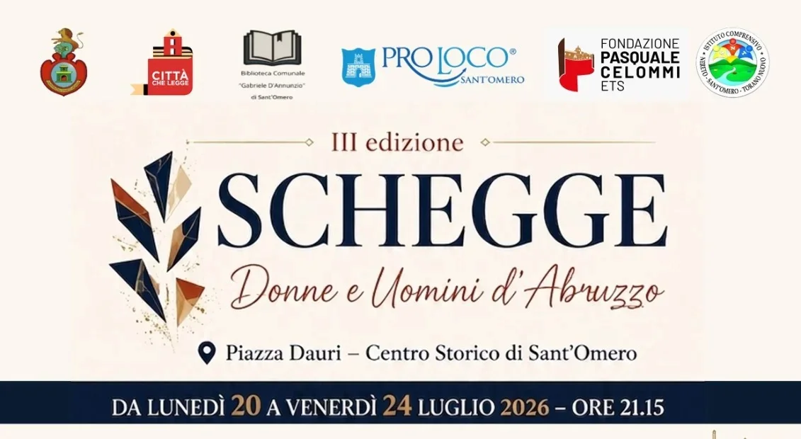 “Schegge - donne e uomini d’Abruzzo”, dal 20 al 24 luglio a Sant'Omero