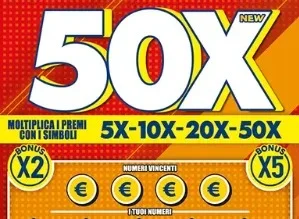 Gratta e Vinci, vinti 20mila euro con il “50X New”