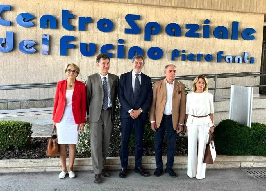 FOTO | Telespazio: Marsilio in visita con i ministri Urso e Baptiste