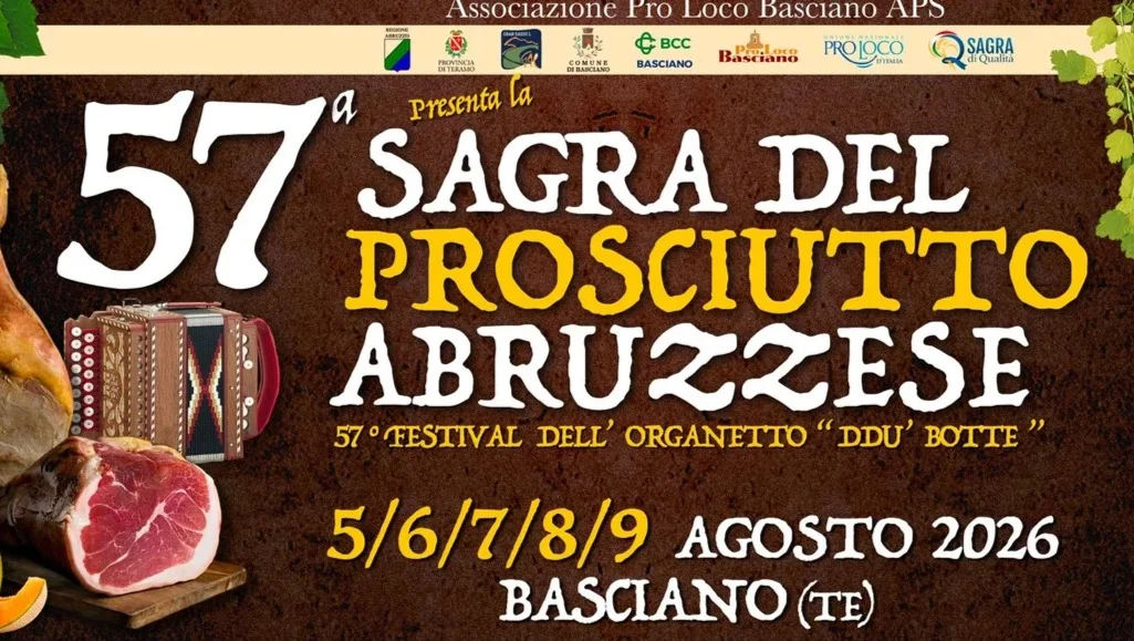 57ª Sagra del Prosciutto e Festival dell'Organetto Ddù Botte dal 5 al 9 agosto