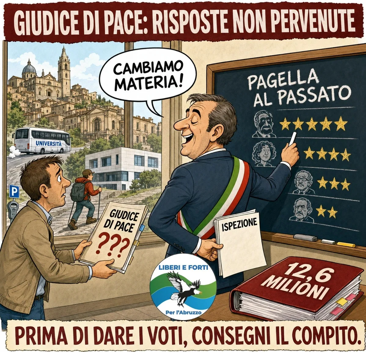 Atri, Liberi e Forti: il sindaco glissa sul Giudice di Pace