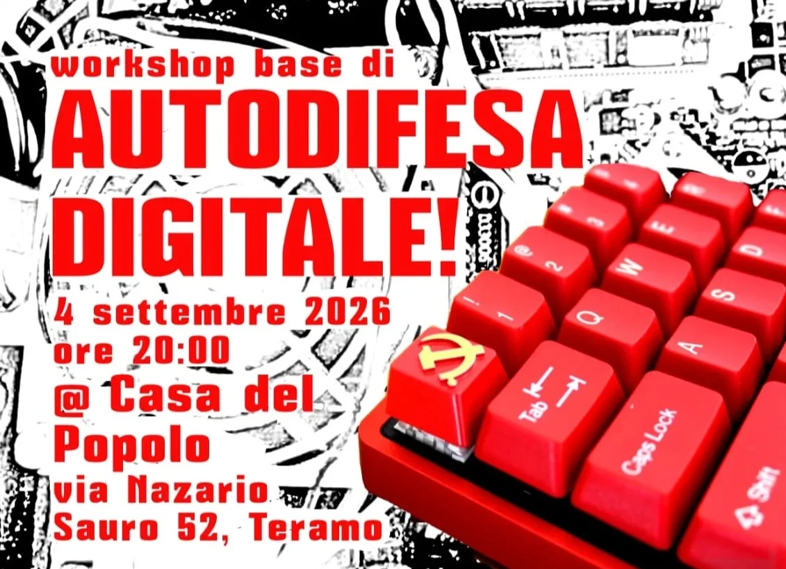 Autodifesa digitale, workshop alla Casa del Popolo di Teramo