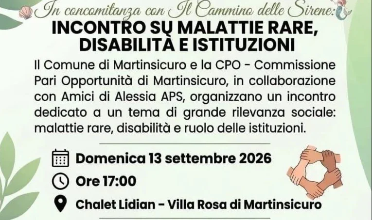 Martinsicuro, un incontro su malattie rare, disabilità e ruolo delle istituzioni