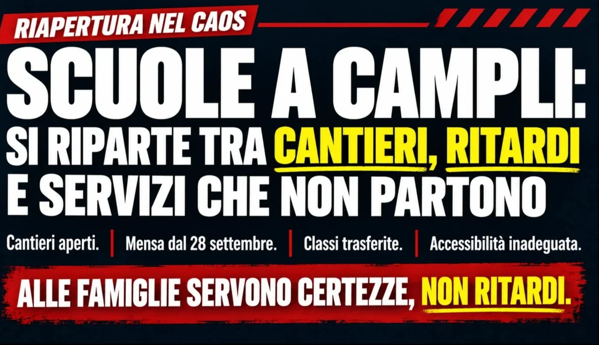 Scuole a Campli: cantieri aperti, classi trasferite, servizi in ritardo