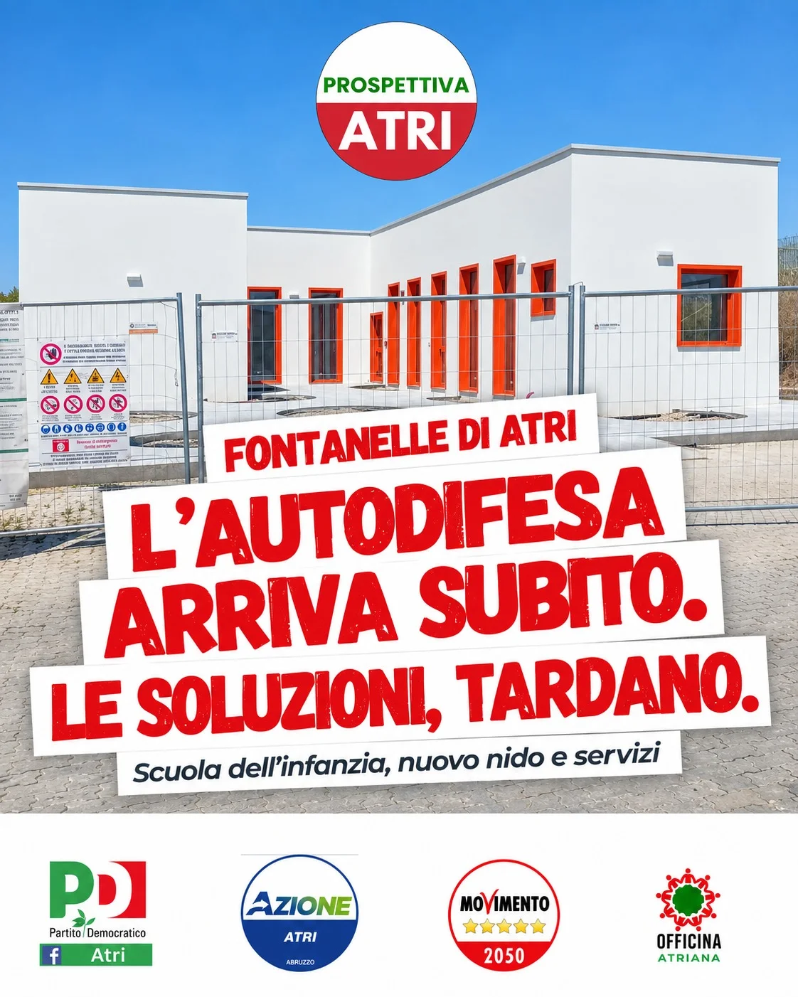 Fontanelle di Atri, tardano le soluzioni sulla scuola dell'infanzia