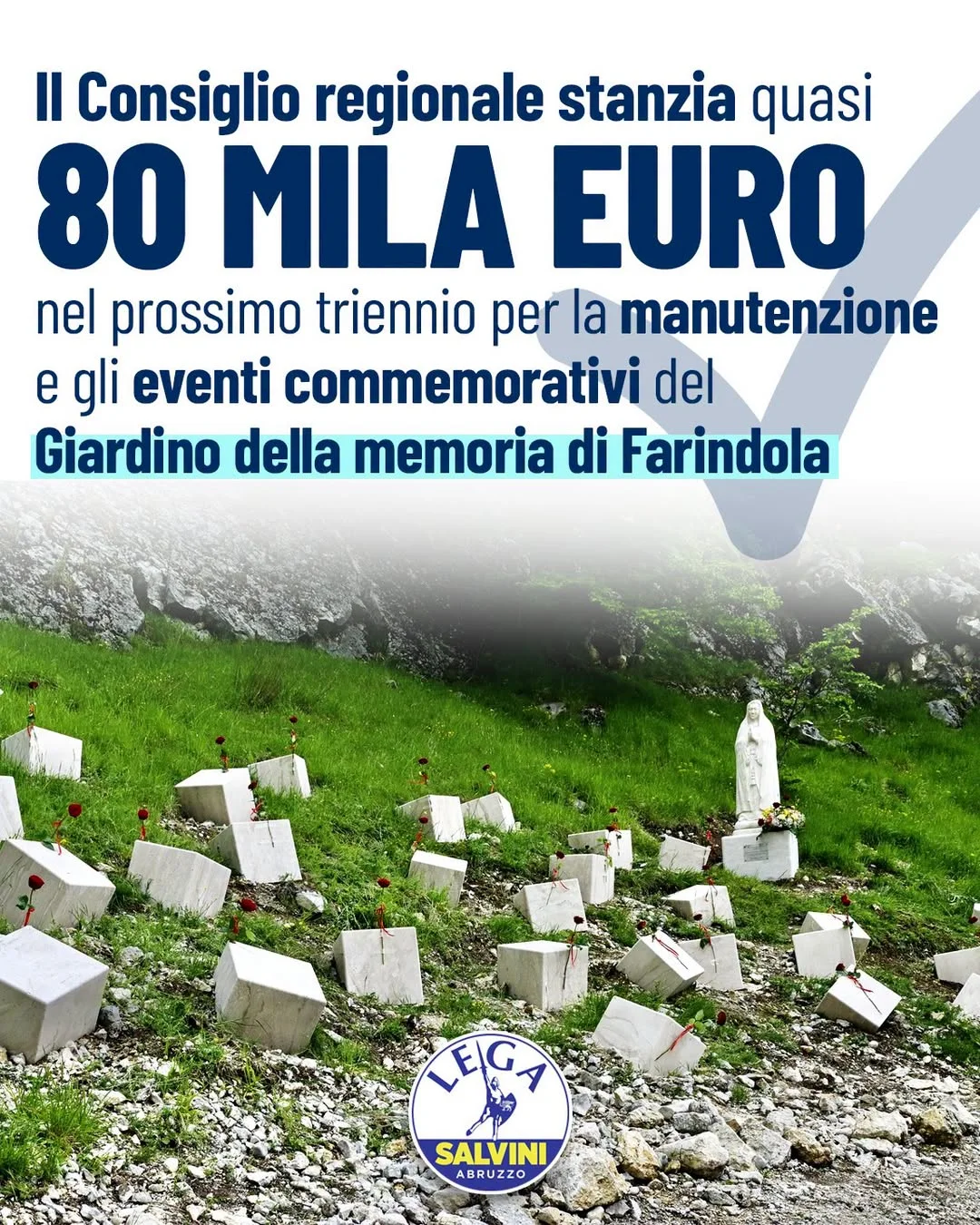 Giardino della Memoria Rigopiano, quasi 80 mila euro per manutenzione e commemorazioni