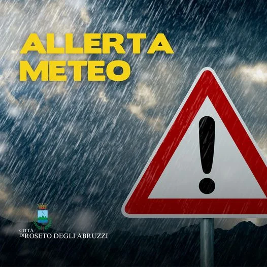Allerta meteo, il Sindaco di Roseto chiude le scuole e i parchi. Attivato il Centro Operativo Comunale