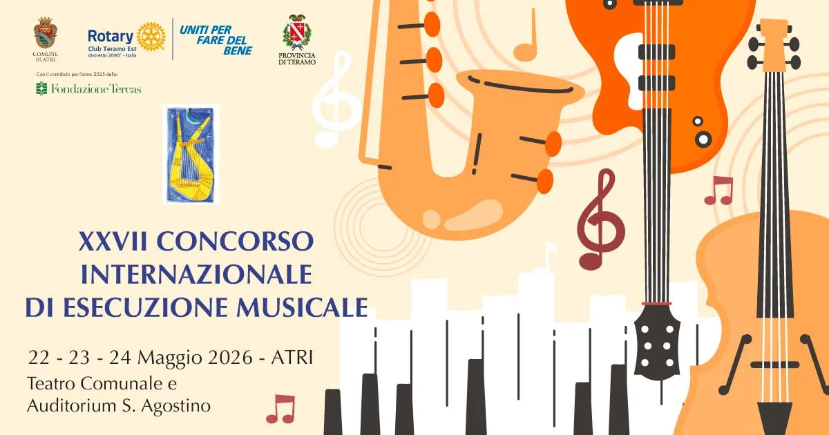 Torna il Concorso Internazionale di Esecuzione Musicale del Club Rotary Teramo Est