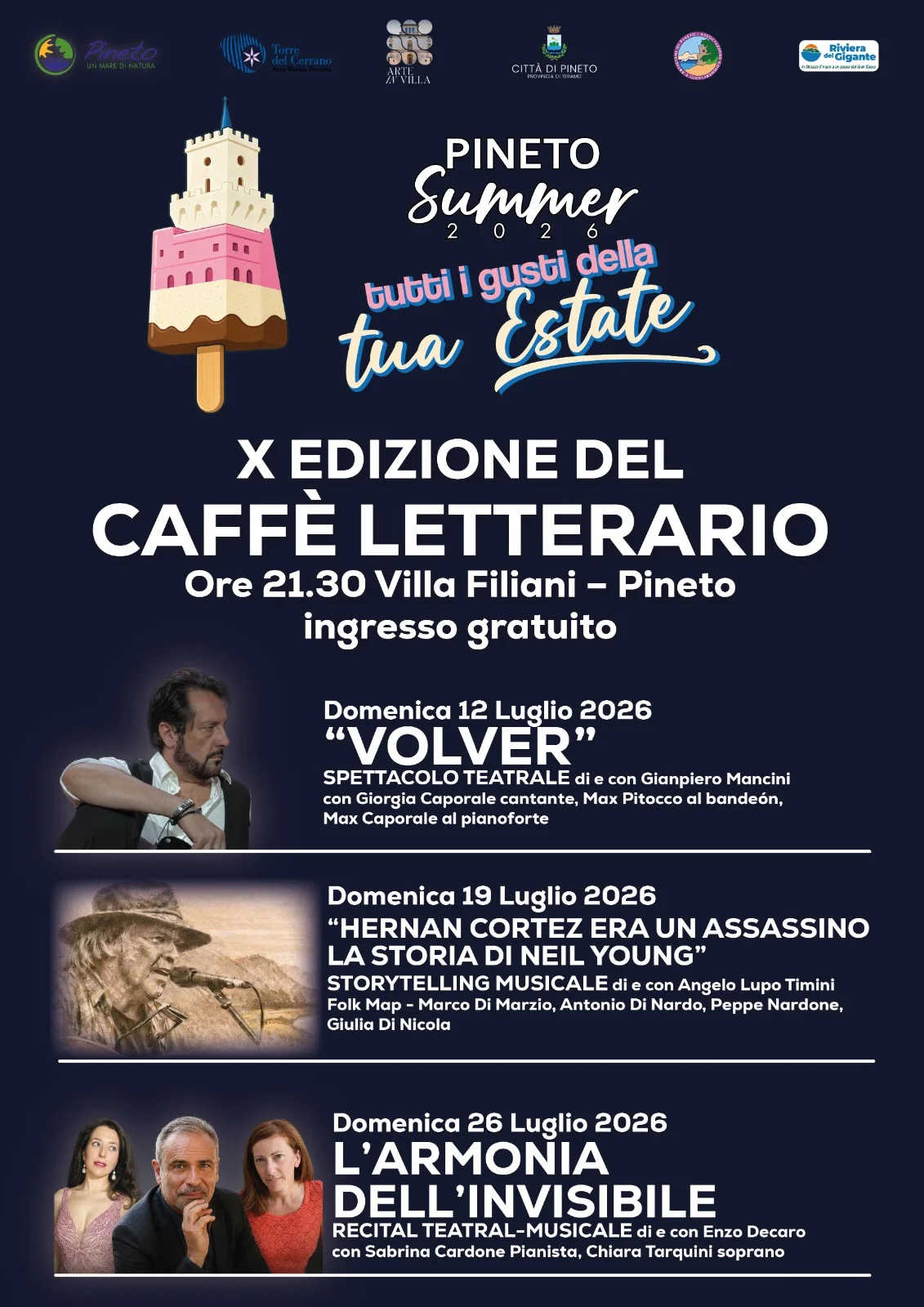 Pineto, al via la decima edizione del Caffè Letterario a Villa Filiani
