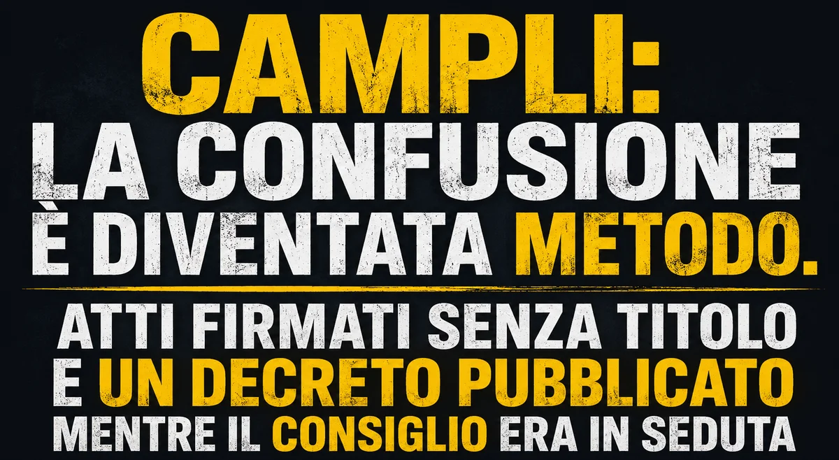 Campli Futura, in Consiglio la confusione è diventata metodo