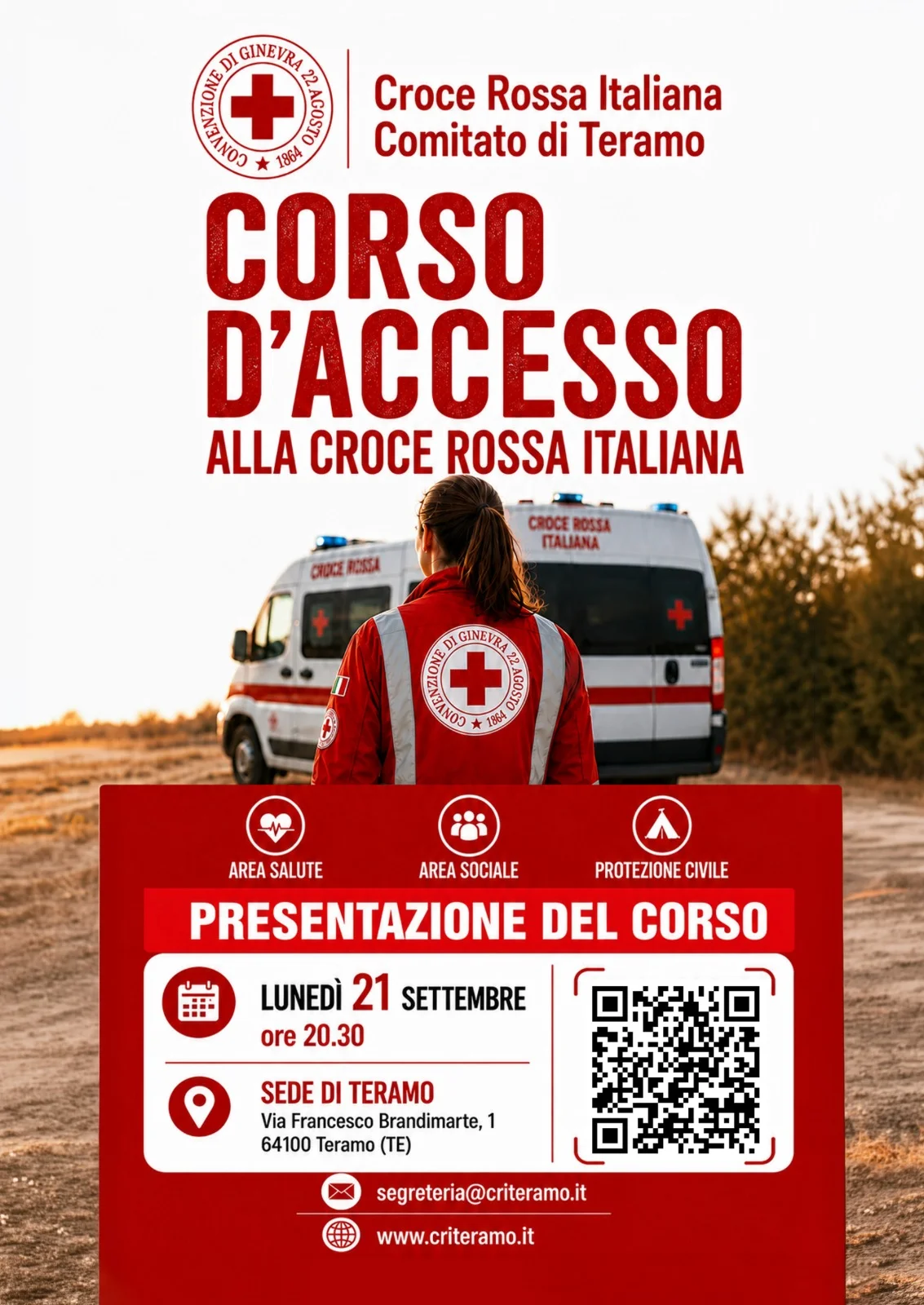 Croce Rossa Teramo: ultimo appello per il nuovo corso di formazione per volontari
