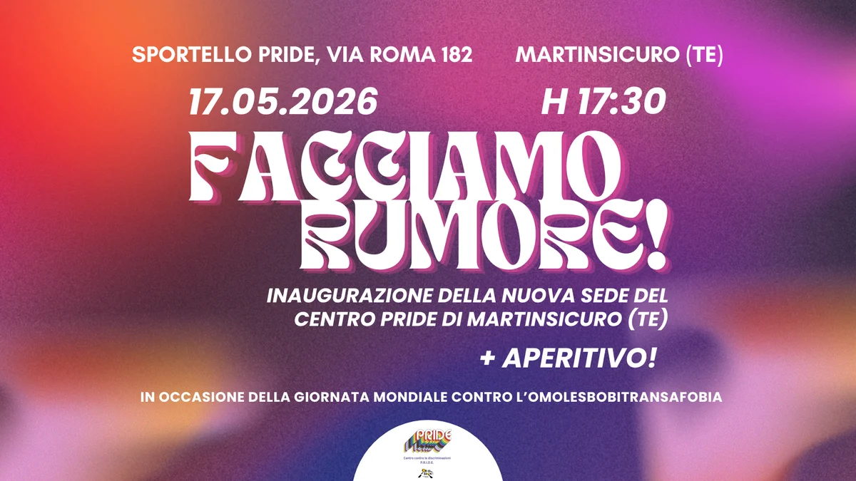 Facciamo Rumore, il Centro Pride inaugura la nuova sede a Martinsicuro