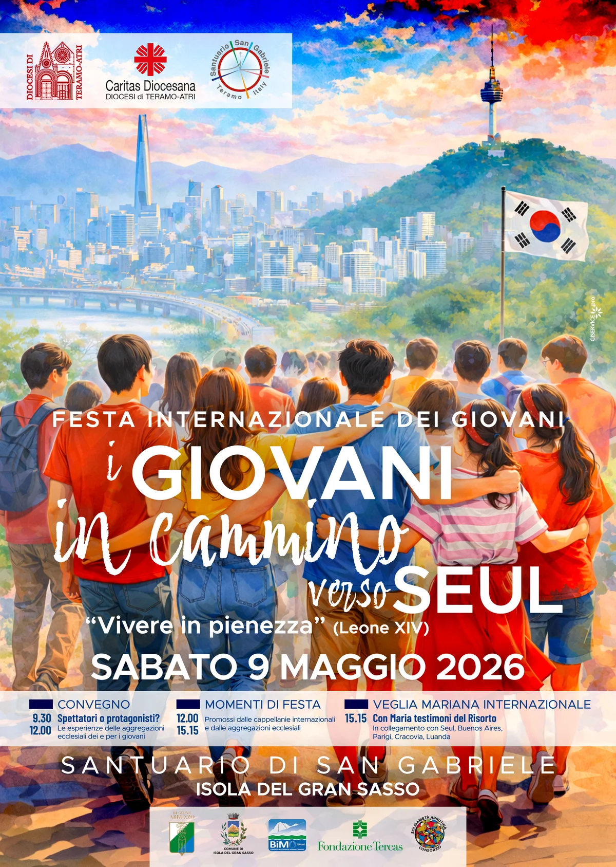 A San Gabriele festa Internazionale dei Giovani e Veglia Mariana