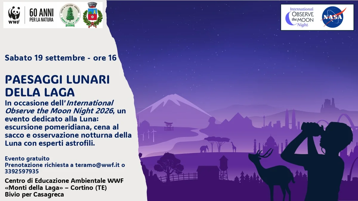 Escursione e osservazione della Luna dal Centro di Educazione Ambientale WWF “Monti della Laga”