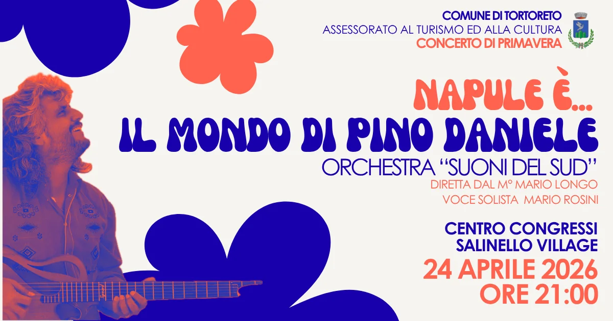“Napule è… il mondo di Pino Daniele”, concerto di primavera a Tortoreto