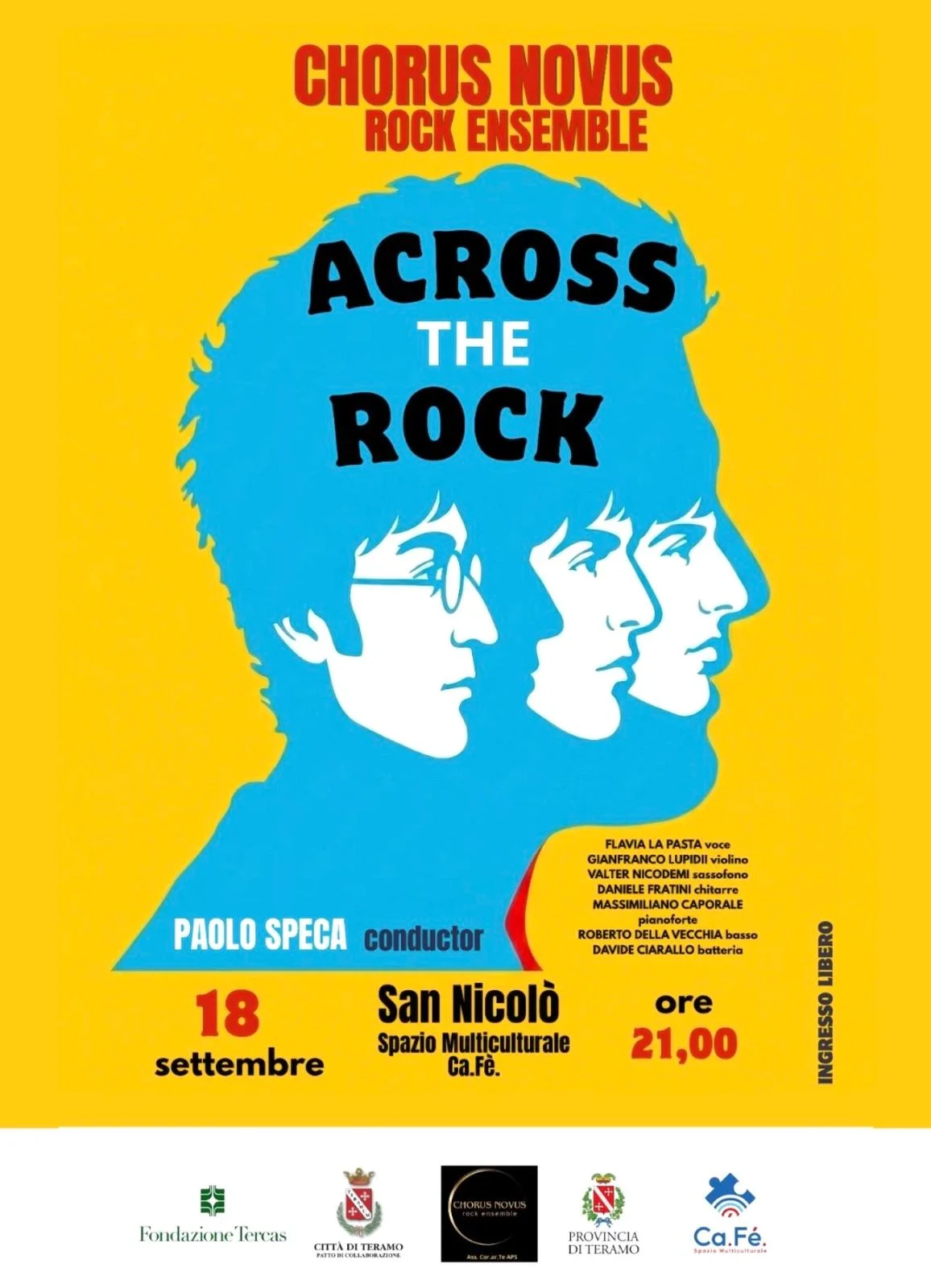 “Across the Rock” fa tappa a San Nicolò a Tordino: il Chorus Novus porta sul palco la storia del Rock