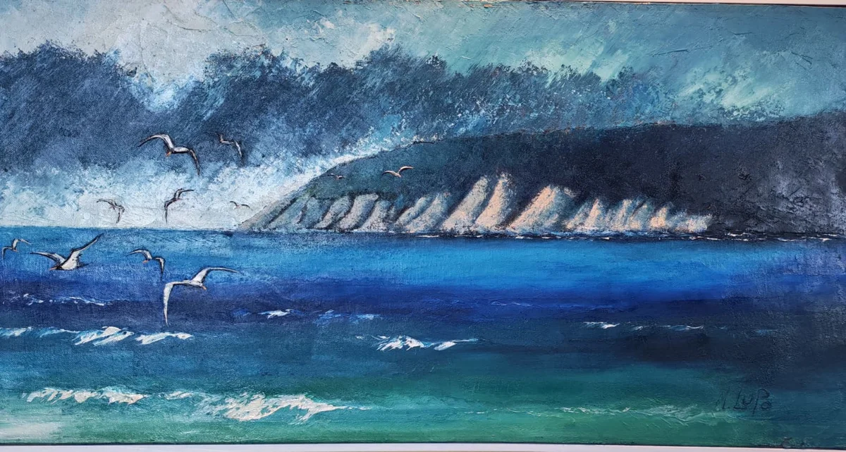 "Mare Primo" di Mario Lupo nel loggiato Cerulli