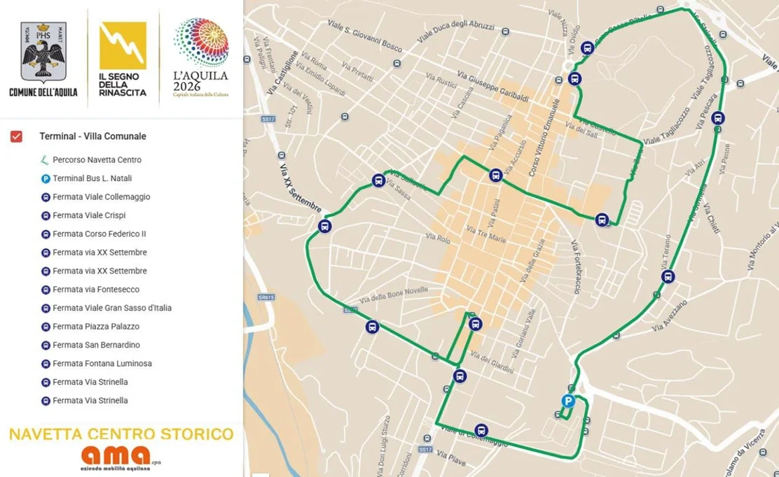 Navetta in centro storico, dal 20 luglio nuovo itinerario