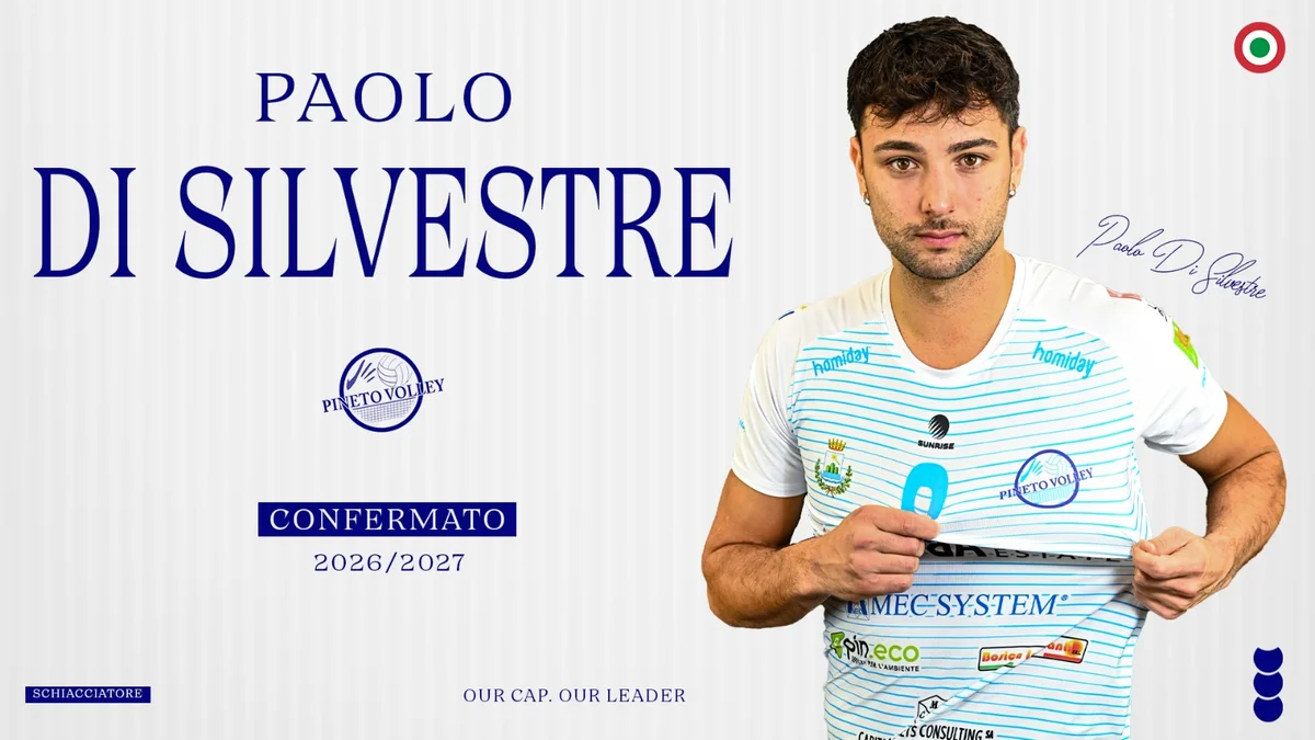Volley A2, ABBA Pineto: riconfermato il capitano Paolo Di Silvestre