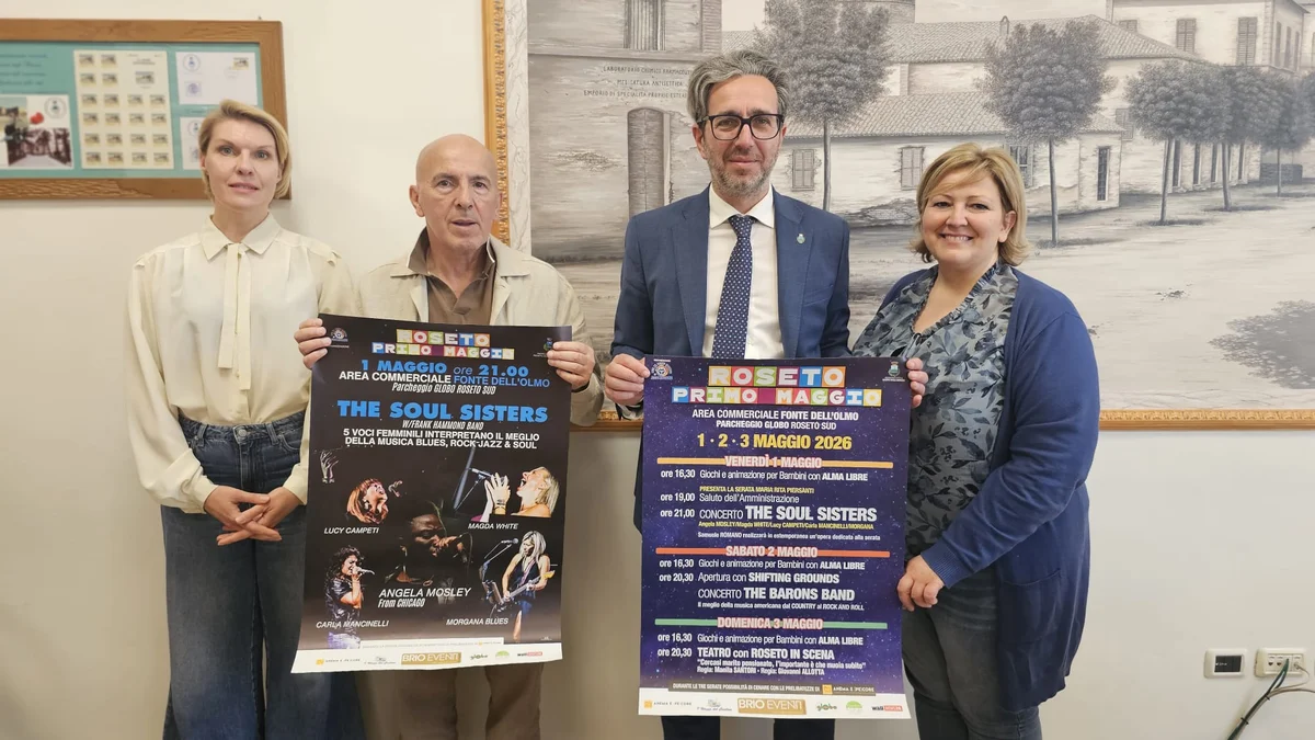 Roseto si accende per il 1 Maggio: tre giorni di grande musica, spettacolo e divertimento a Fonte dell’Olmo