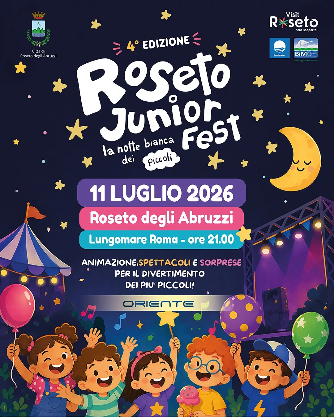 Torna Roseto Junior Fest e la festa della Bandiera Blu 2026