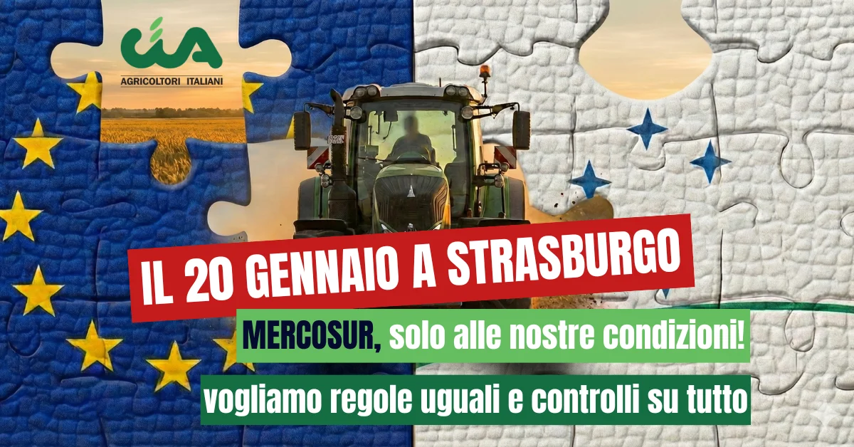 Agricoltura, la Cia manifesta a Strasburgo: accordo Mercosur solo a nostre condizioni