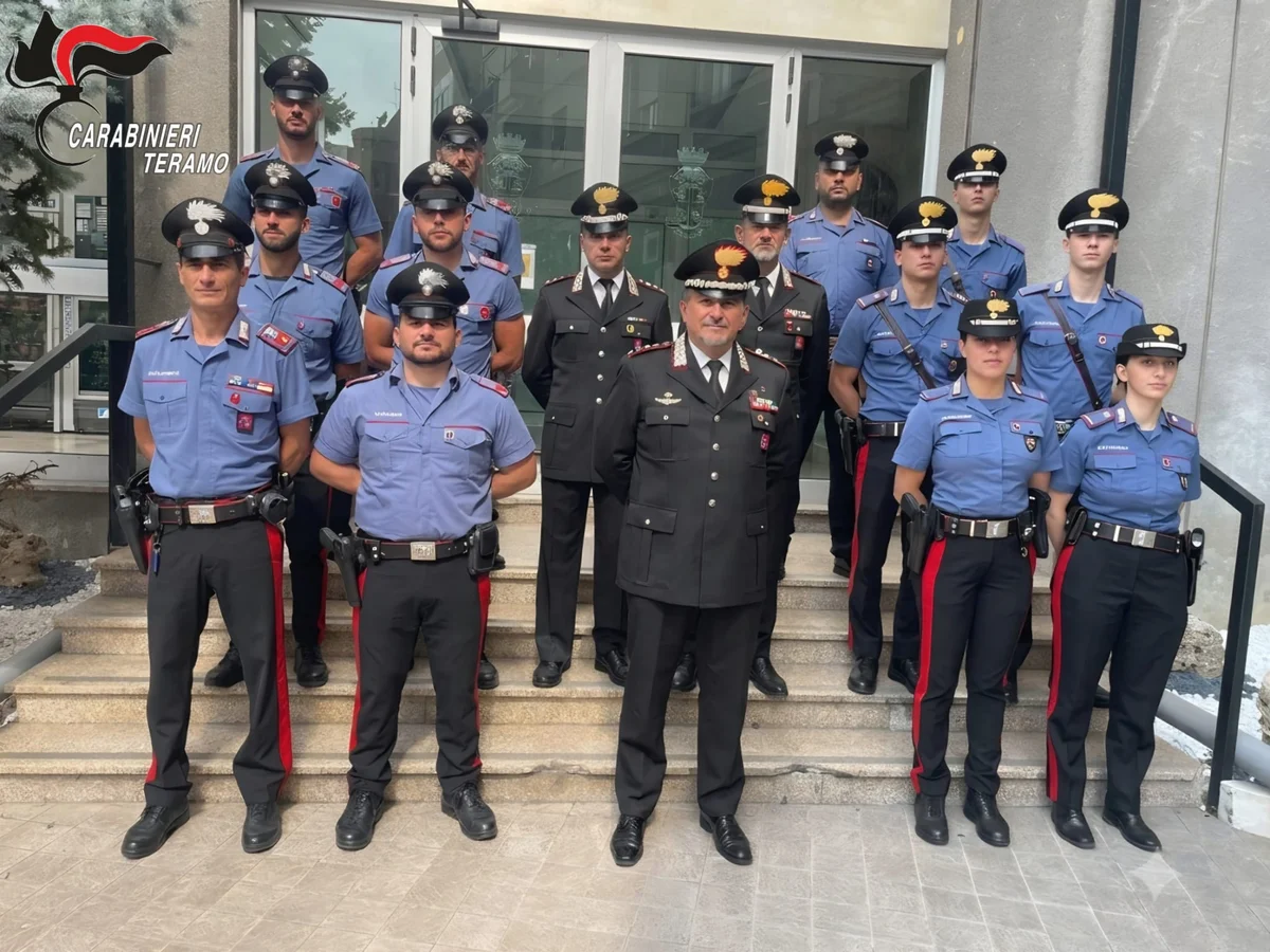 Teramo, arrivano nuovi 16 carabinieri per gli organici di vari reparti della provincia