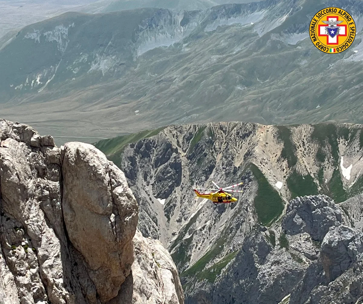 Gran Sasso, escursionista scivola lungo la Ferrata Ventricini al Corno Piccolo