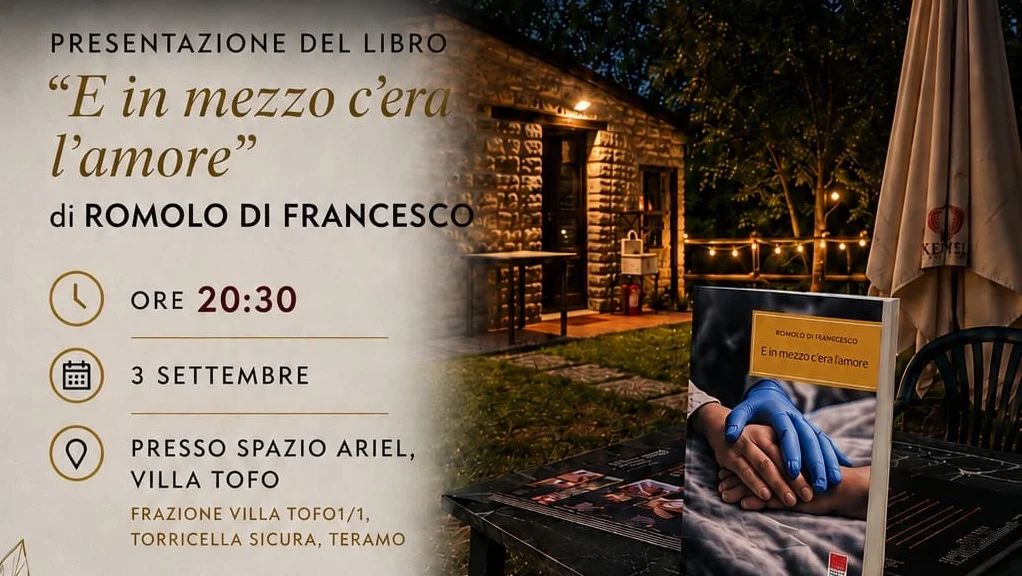 Una serata sotto le stelle con il romanzo “E in mezzo c'era l'amore” Romolo Di Francesco