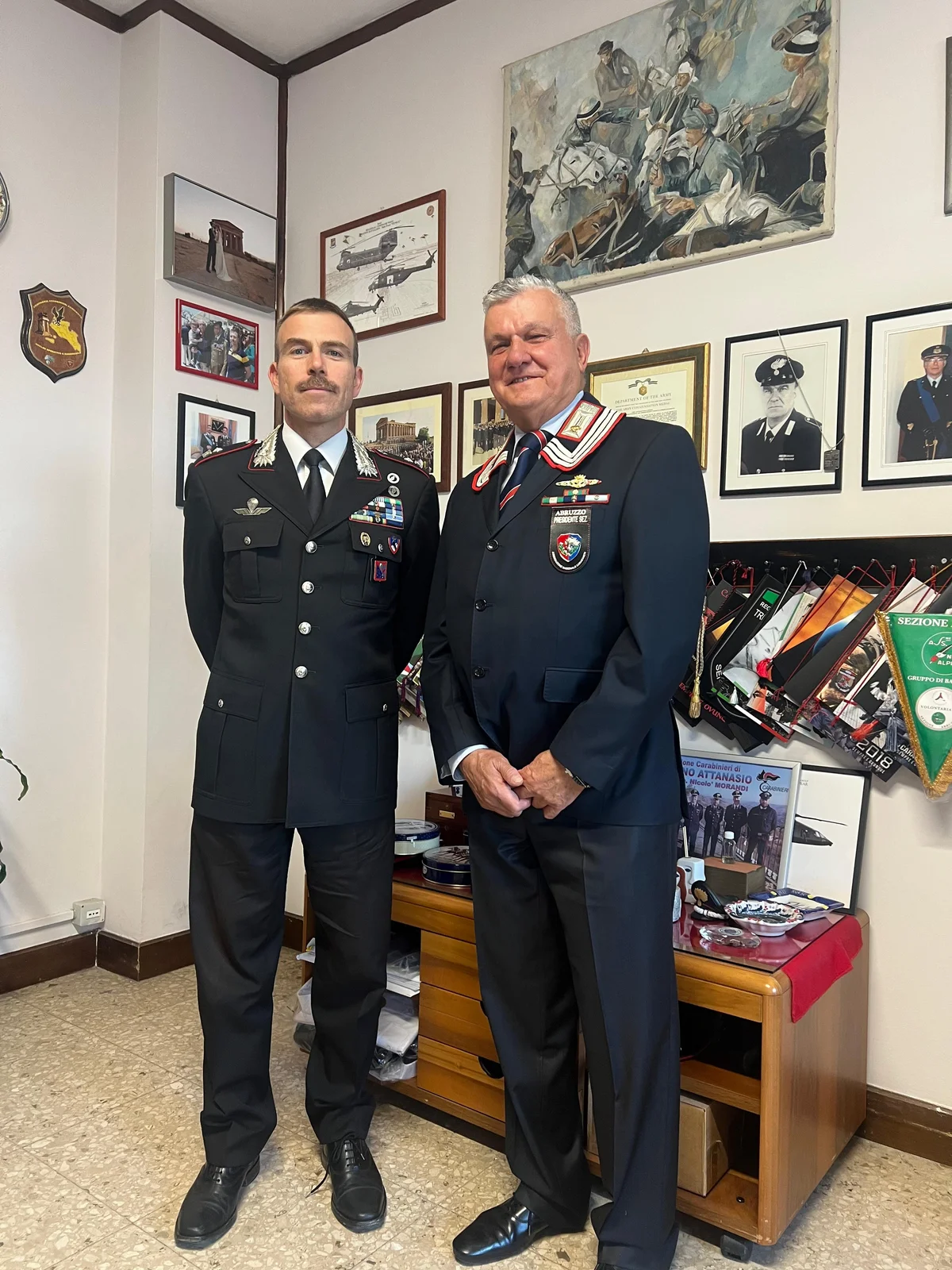 Compagnia Giulianova, il comandante Morandi incontra il presidente dell'associazione nazionale carabinieri di Roseto