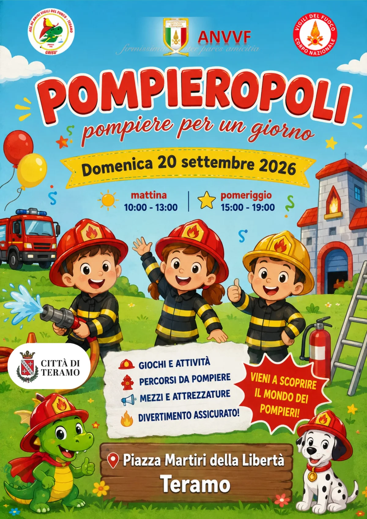 Torna Pompieropoli a Teramo