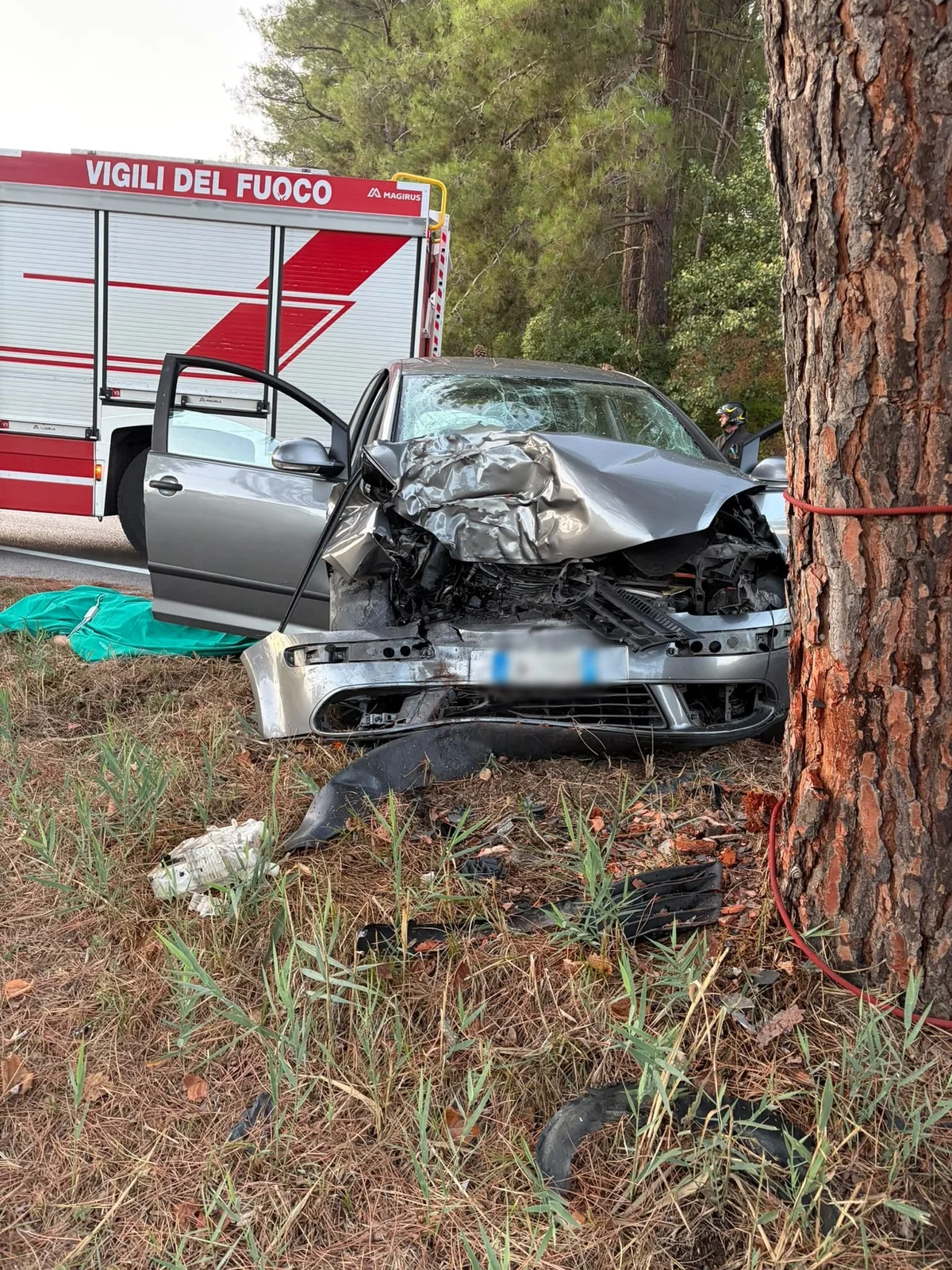 Tragedia sulla Sp 8, auto contro albero: lei muore, lui gravissimo