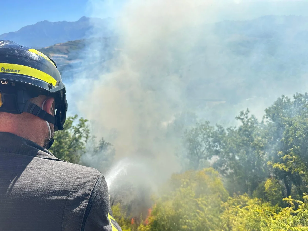 FOTO | Grosso incendio nei pressi di Miano: un cittadino rimane ustionato