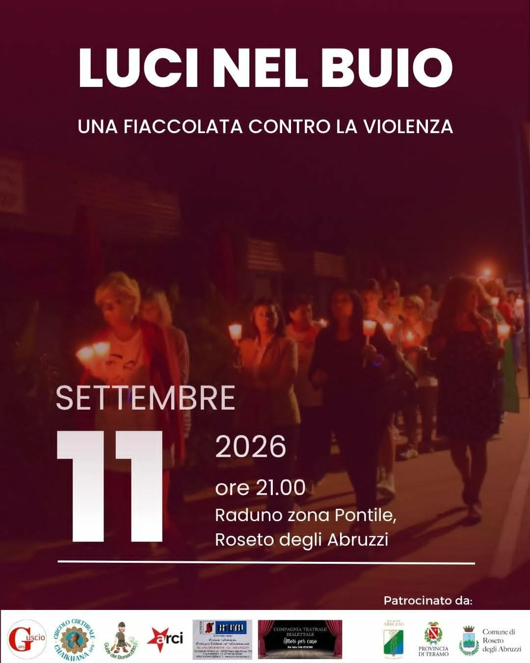 “Luci nel buio”: Roseto si accende contro la violenza