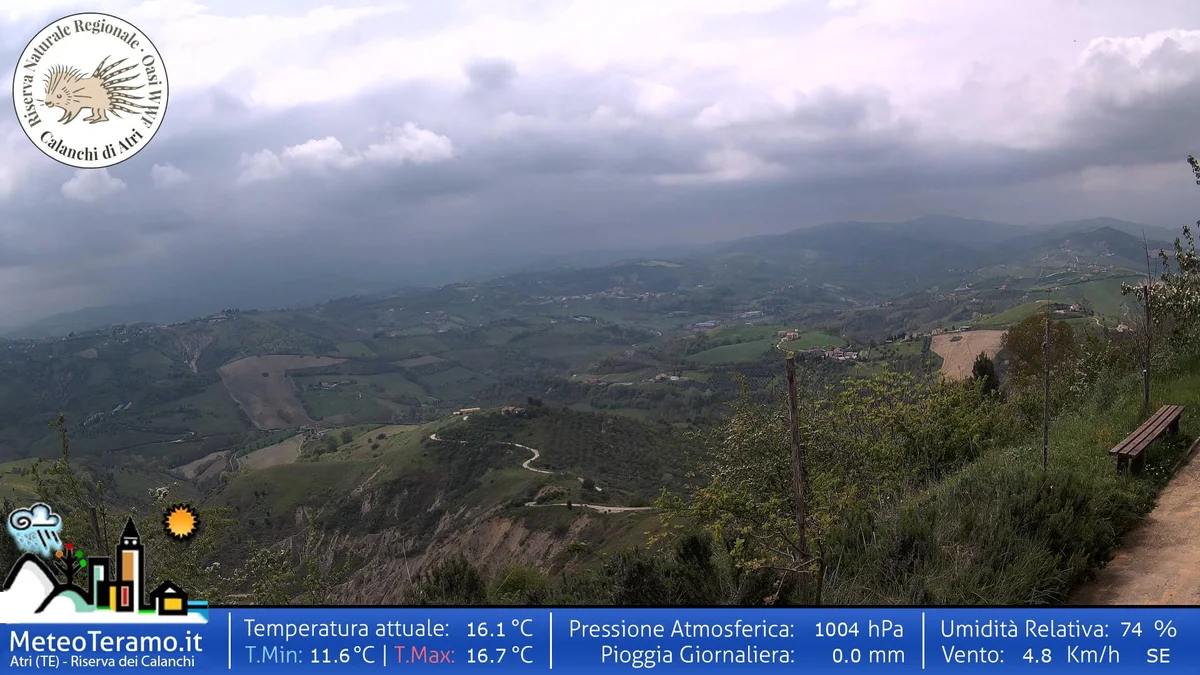 I Calanchi di Atri in diretta con la webcam della Riserva