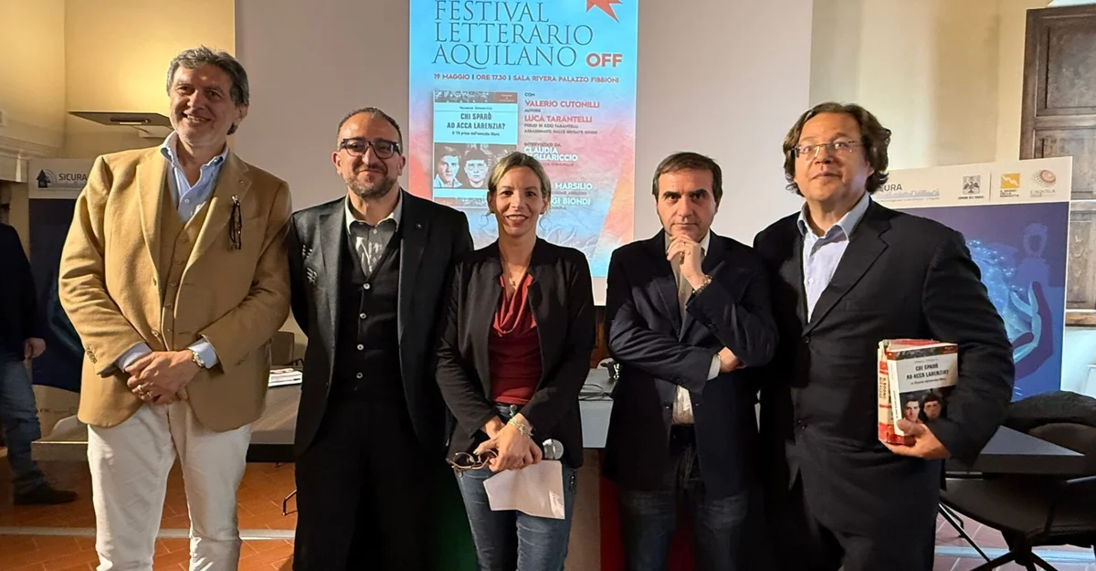 Marsilio all’incontro su Aldo Moro nell’ambito di “L’Aquila città del libro”