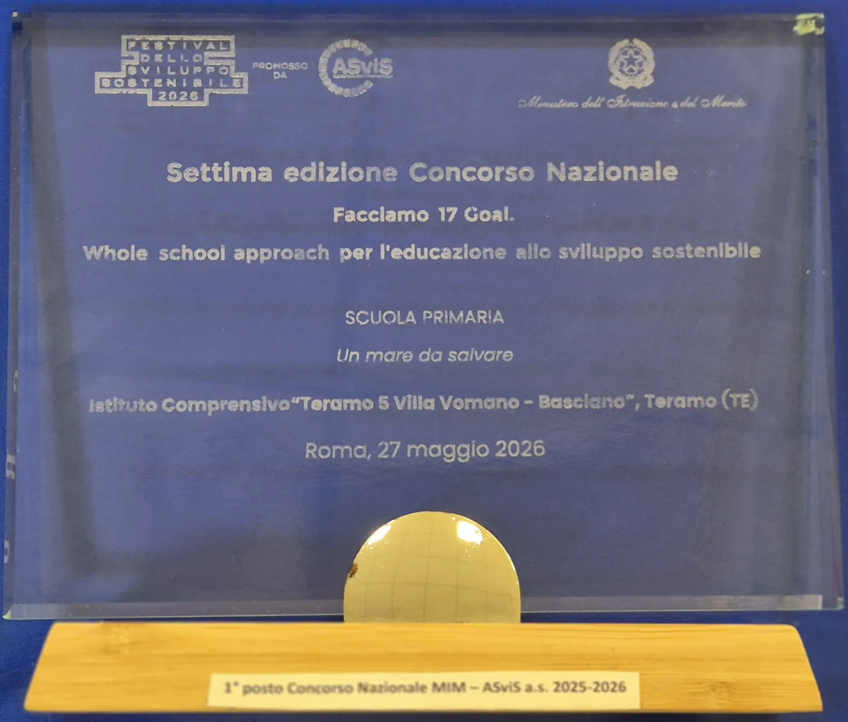 IC “Teramo 5 Villa Vomano - Basciano” vince un concorso nazionale sull'ambiente