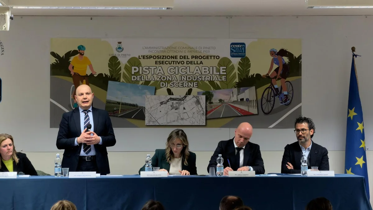 Pineto, presentato il progetto della pista ciclabile nella zona industriale di Scerne