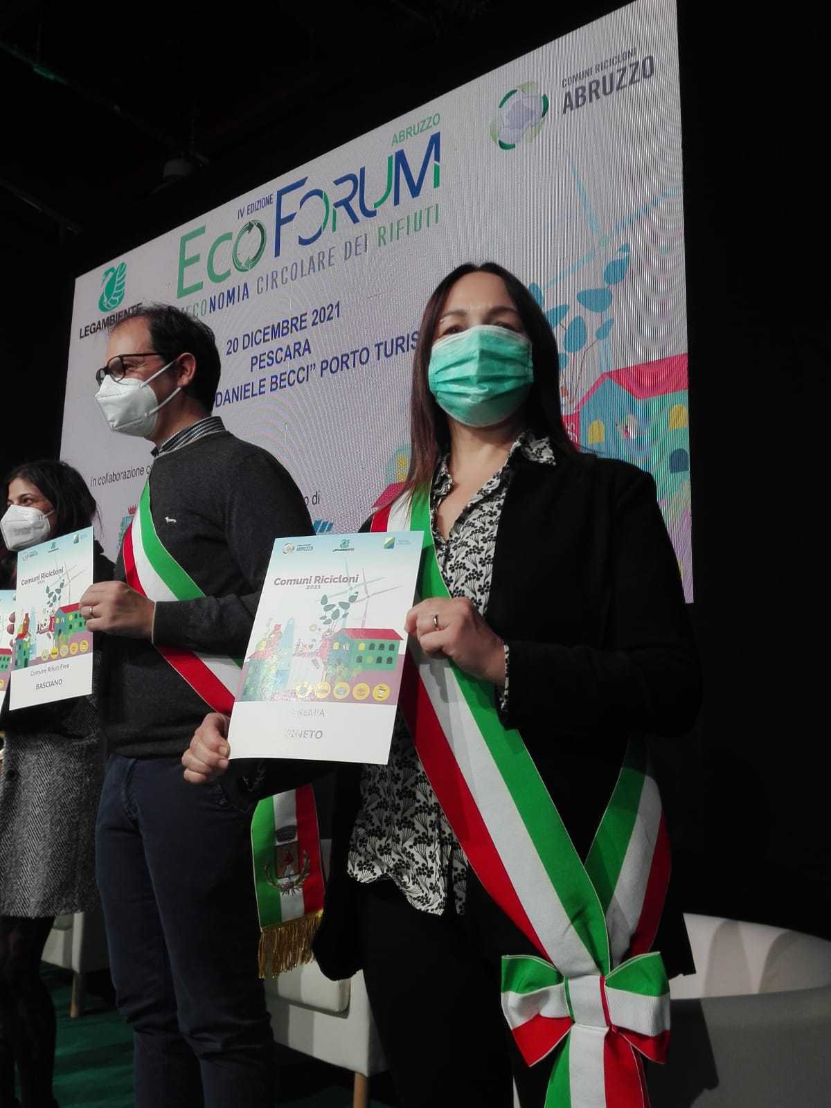 Ecoforum Legambiente: premiati i comuni ricicloni d’Abruzzo:  Pineto +4,7% di differenziata rispetto al 2019